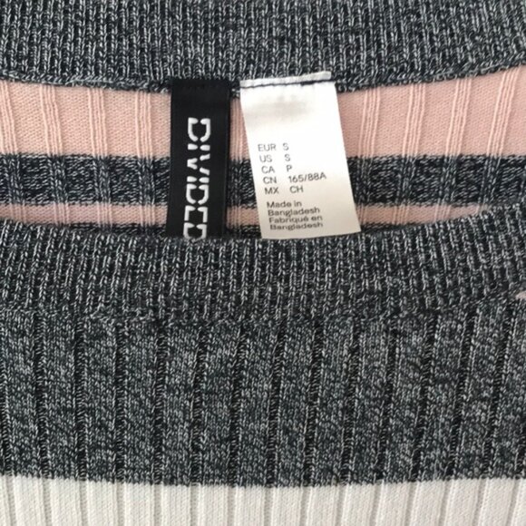 New H&M Striped Knit Ribbed Lightweight Sweater - Picture 4 of 5